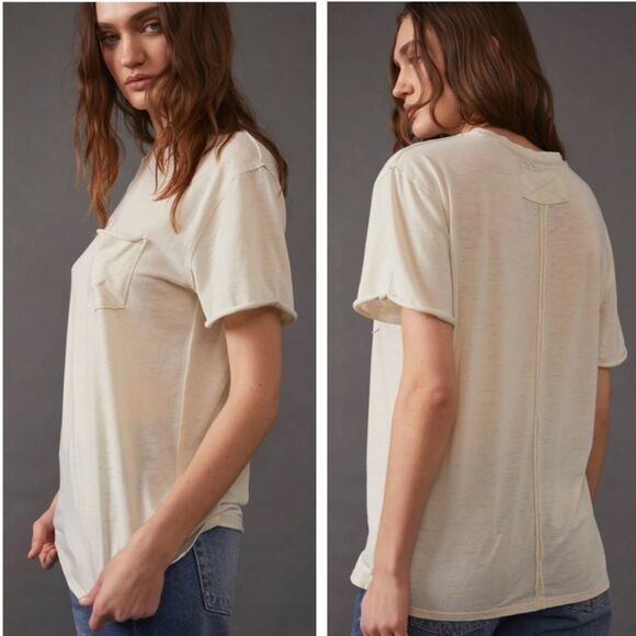 Free People Vella Tee In White Swan - Picture 1 of 4